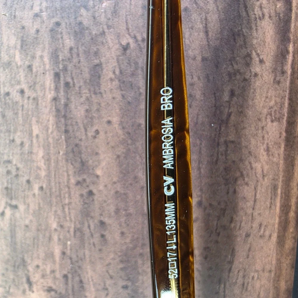 BCBGMAXAZRIA Ambrosia BRO Brown Rectangular Eyeglasses Frames Italy 52-17-135